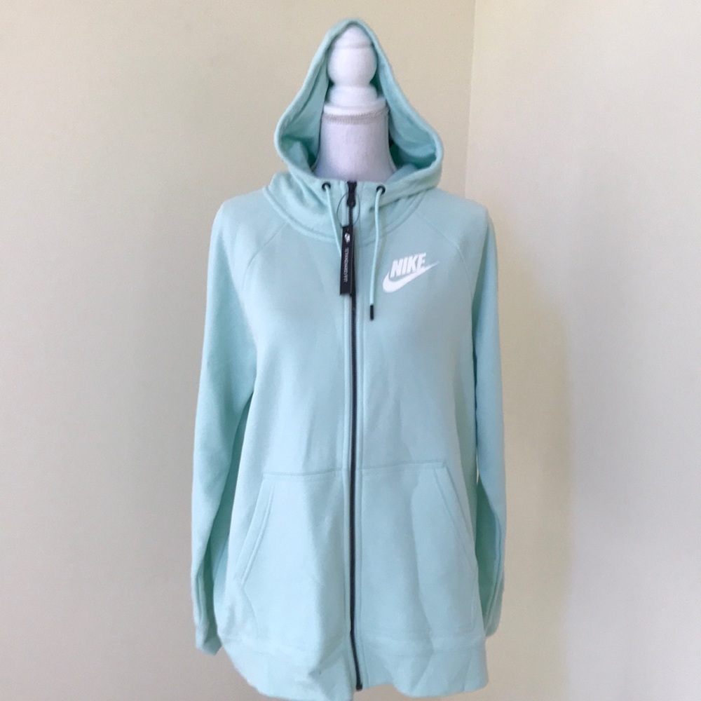 NWT! NIKE Size 1X mint color Zippered hoodie